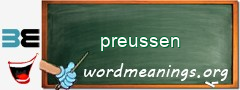 WordMeaning blackboard for preussen